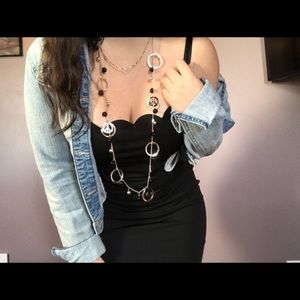 Long peace sign necklace